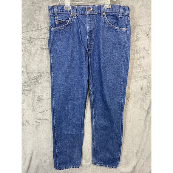 Vintage Levis 38x32 Orange Tab 20505-0217 Blue Denim Levis Zipper 80s